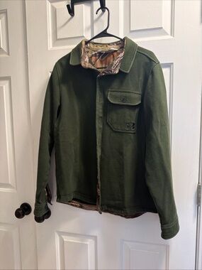 LG Olive Military Field Jacket with Camo Trim